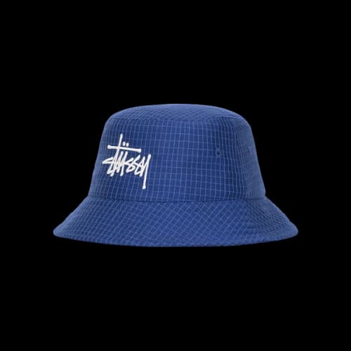 Stussy Grid Basic Bucket Hat Blue