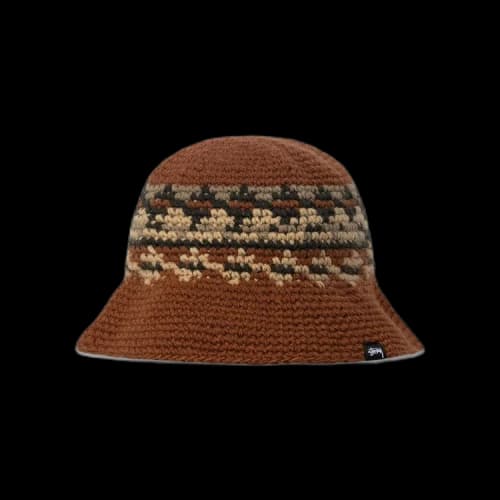 Stussy Fairisle Bucket Hat 'Brown'
