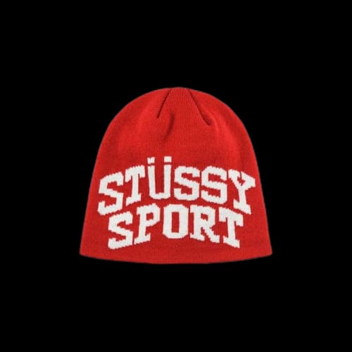 Stussy Sport Jacquard Skullcap Beanie 'Red'