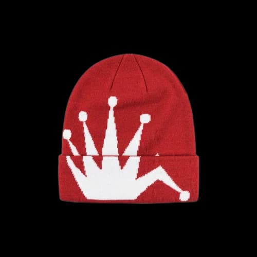 Stussy Crown Jacquard Cuff Beanie Berry