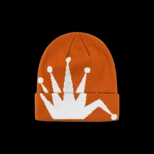 Stussy Crown Jacquard Cuff Beanie Orange