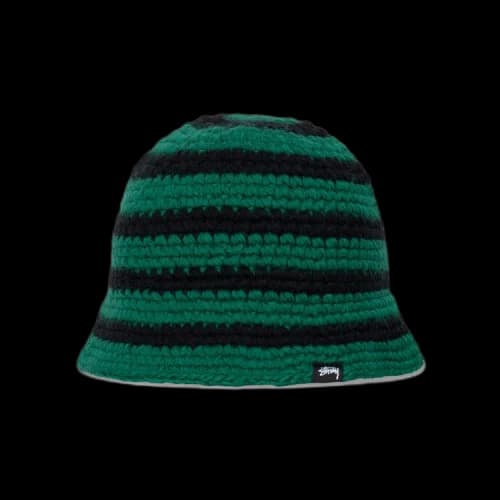Stussy Swirl Knit Bucket Hat 'Forest'