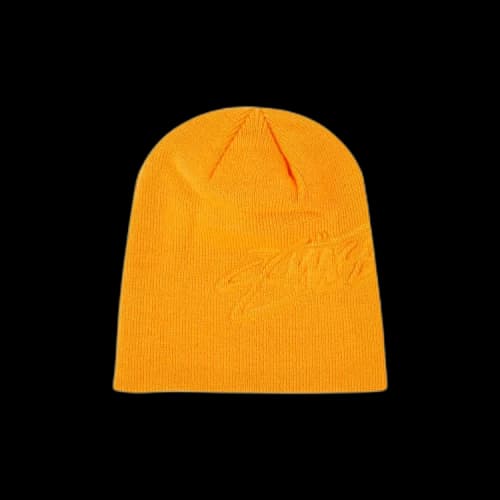 Stussy Embossed Smooth Stock Skullcap Orange