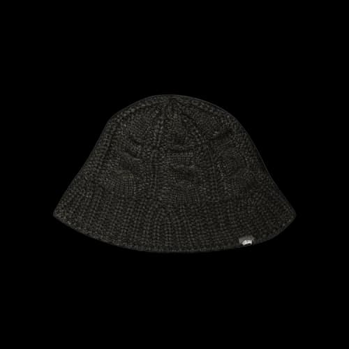 Stussy Cable Knit Bucket Hat 'Black'