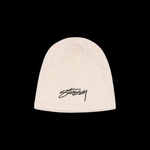 Stussy Chain Stitch Rolled Edge Skullcap Bone