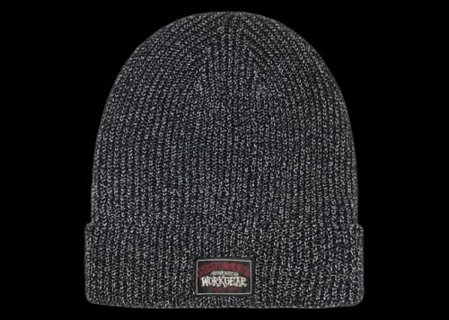 Stussy Cuff Yarn Reflective Beanie Black