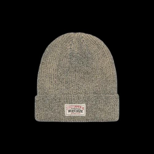 Stussy Cuff Yarn Reflective Beanie Khaki