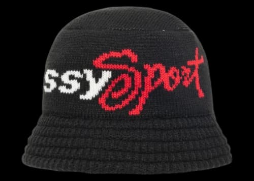 Stussy Knit Sport Bucket Hat Black