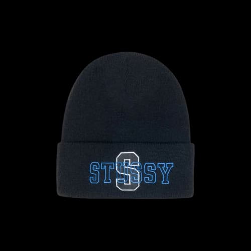Stussy Cuff Varsity S Beanie Black