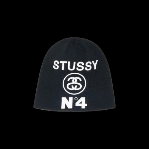 Stussy Number 4 Skullcap Beanie Black