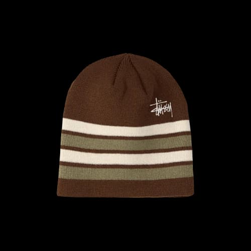 Stussy Basic Striped Skullcap 'Brown'