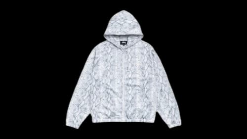 Stussy Athletic Mesh Zip Hoodie Snake