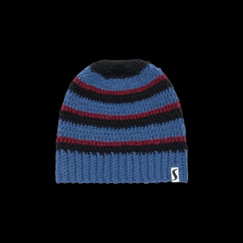 Stussy Stripe Knit Skullcap Beanie Blue