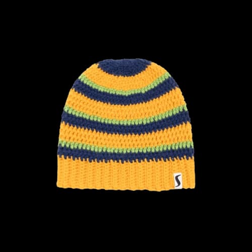 Stussy Stripe Knit Skullcap Beanie Gold