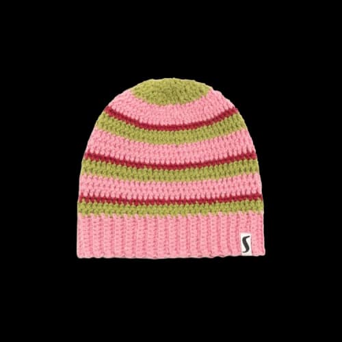 Stussy Stripe Knit Skullcap Beanie Pink