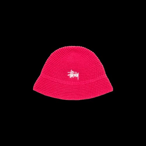 Stussy Basic Knit Bucket Hat 'Red'