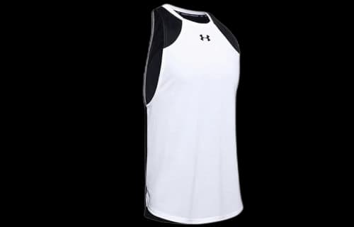 Under Armour Baseline Basketball Tank 'White Black'