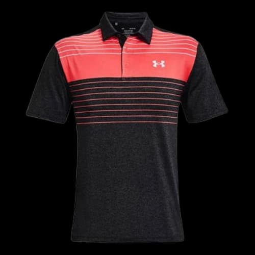 Under Armour Logo Printing Athleisure Casual Sports Polo Shirt Black