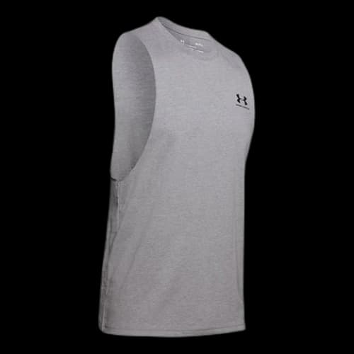 Under Armour Sportstyle Left Chest Cut-Off Tank Top 'Grey'