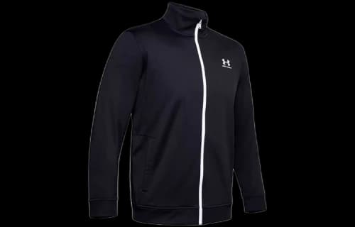 Under Armour Sportstyle Tricot Training Jacket 'Black White'