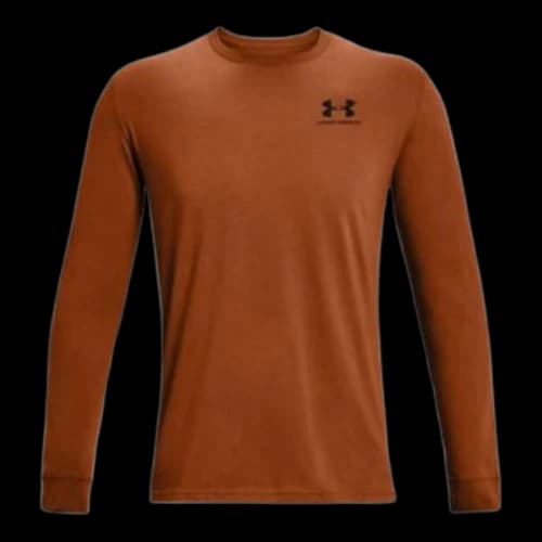 Under Armour Sportstyle Left Chest Long Sleeve T-shirt 'Brown'