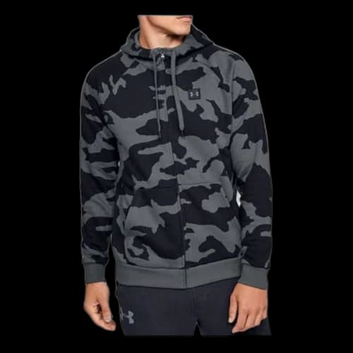 Under Armour Rival Fleece Camo Zipper Gray