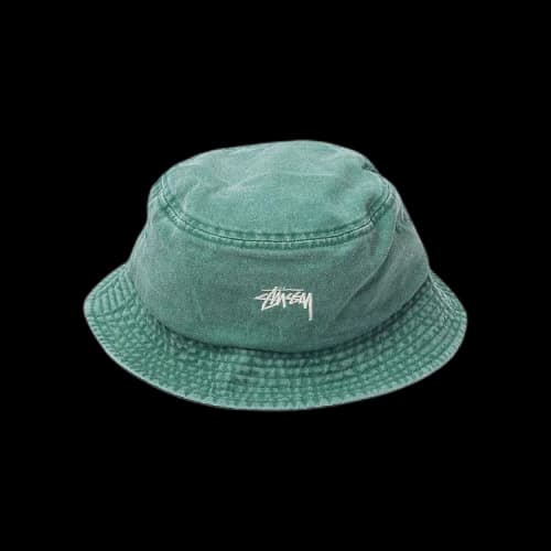 Stussy Stock Washed Bucket Hat 'Green'