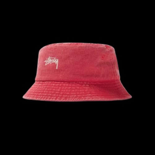 Stussy Stock Washed Bucket Hat 'Red'