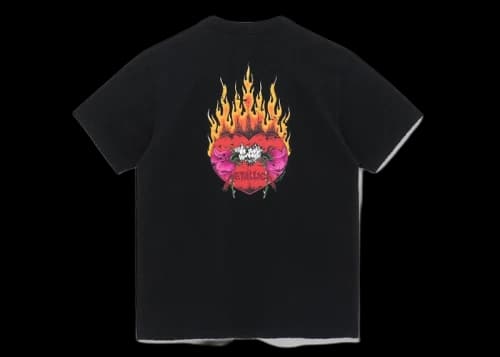 New Era x Metallica Scary Guy Burning Flower Heart T-Shirt Black