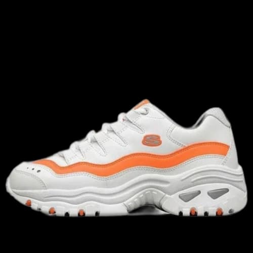 Skechers Energy-Over Joy Low-Top Running Shoes White/Orange (Women's)