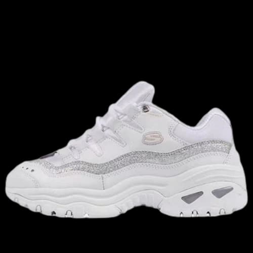 Skechers D'lites White/Silver (Women's)
