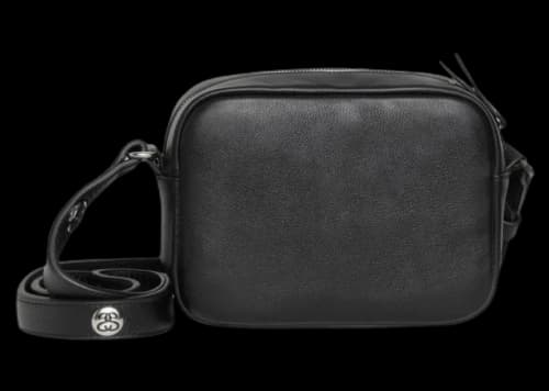 Stussy SS Link Leather Side Pouch Black