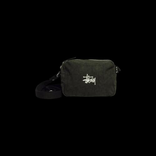 Stussy Needle Punch Side Pouch 'Washed Black'