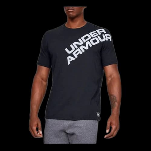 Under Armour UA Wordmark Shoulder Round Neck Short Sleeve Black