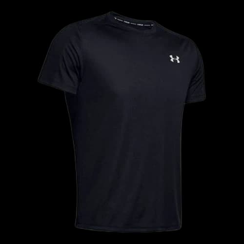 Under Armour Stride Side Alphabet Running Short Sleeve Black