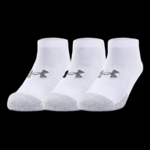 Under Armour HeatGear No Show Socks 3-Pack 'White'