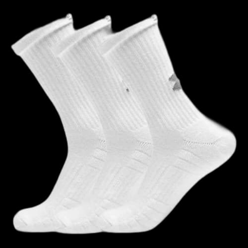Under Armour Training Cotton Crew Socks (3 pack) 'White'