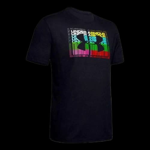 Under Armour Multi Logo Training Sports Short Sleeve Black