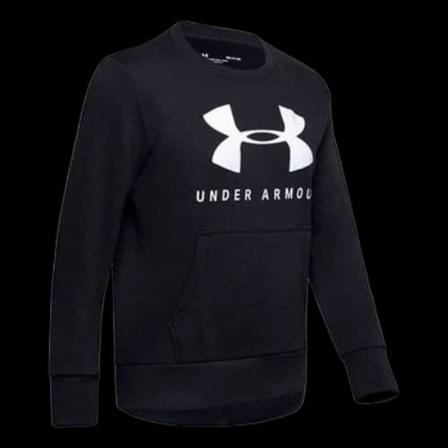 Under Armour Favorite Fleece Sportstyle Graphic Round-Neck Sweatshirt Black (Women's)