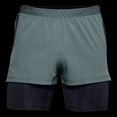 Under Armour RUSH 2-in-1 Running Shorts 'Teal Black'