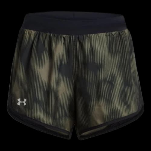 Under Armour Fly-By 2.0 Printed Shorts 'Black Green' (Women's)