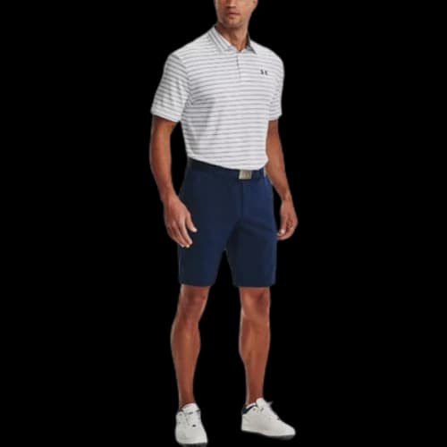 Under Armour Playoff Core Stripe Polo Shirt 'White Grey'