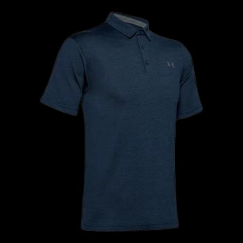 Under Armour Playoff Golf Sports Thin and light Breathable Loose Short Sleeve Polo Shirt Navy Blue