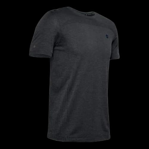 Under Armour Rush Seamless Fitted Casual Sports Round Neck Breathable Short Sleeve Black