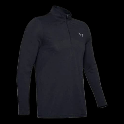 Under Armour Seamless 1/2 Zipper Sports Long Sleeves T-shirt Black