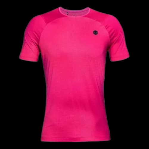 Under Armour RUSH HeatGear Fitted Short Sleeve Pink T-Shirt