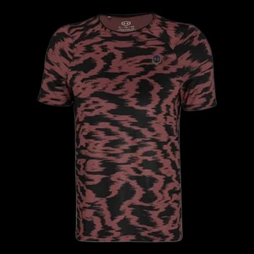 Under Armour RUSH HeatGear Fitted Printing Short Sleeve Red T-Shirt