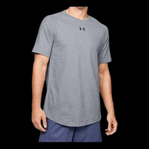 Under Armour Charged Cotton Training Sports Short Sleeve Gray