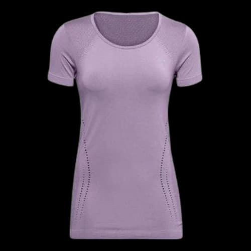 Under Armour Seamless Tee Gray/Purple (Women's)