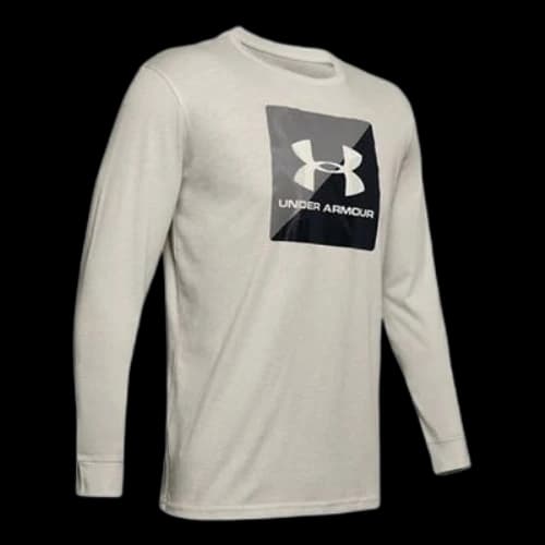 Under Armour Half Logo Training Sports Long Sleeves T-shirt White